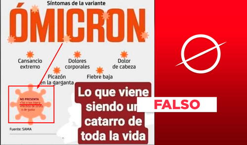 No, no es verdad que la tos no sea uno de los síntomas de la variante ómicron. FOTO: Composición de Verificador de La República.
