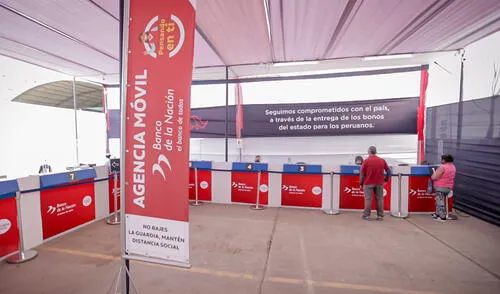 Existen 12 agencias móviles en Lima para el cobro en ventanilla del Bono Yanapay. Foto: Banco de la Nación