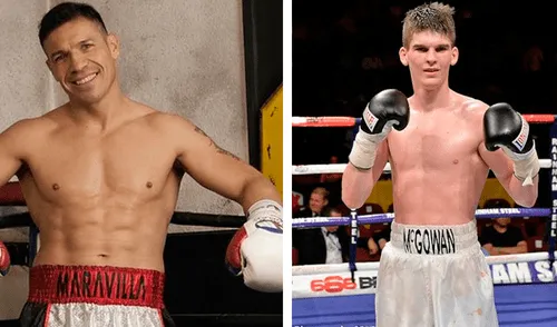 Sergio 'Maravilla' Martínez enfrentará a Macaulay McGowan este jueves 27 de enero en el Wizink Center de Madrid. Foto: AFP/composición Sergio 'Maravilla' Martínez enfrentará a Macaulay McGowan este jueves 27 de enero en el Wizink Center de Madrid. Foto: AFP/composición