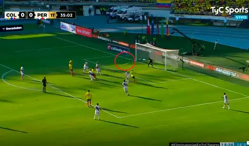 La tremenda ocasión que desperdició Falcao. Foto: Captura de TyC Sports. La tremenda ocasión que desperdició Falcao. Foto: Captura de TyC Sports.