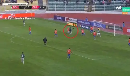 Martins puso el descuento de Bolivia: Captura: Movistar Deportes. Martins puso el descuento de Bolivia: Captura: Movistar Deportes.