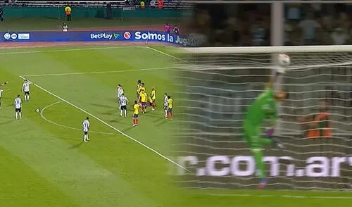 Vargas reemplazó a Ospina en el arco colombiano. Foto: captura SportTV