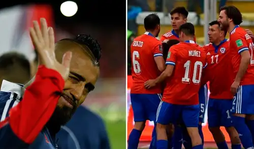 Arturo feliz y orgulloso por la victoria de Chile. Foto: composición/ Arturo Vidal/ AFP