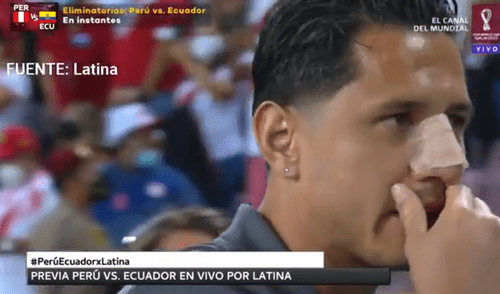 Gianluca Lapadula se hizo presente en el Estadio Nacional. Foto: Captura Latina