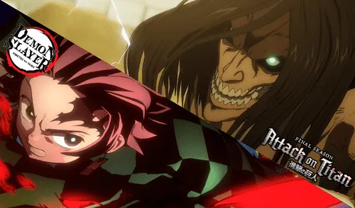Kimetsu no Yaiba o Shingeki no Kyojin: ¿cuál será el preferido de los fanáticos?. Foto: Crunchyroll/Composición Kimetsu no Yaiba o Shingeki no Kyojin: ¿cuál será el preferido de los fanáticos?. Foto: Crunchyroll/Composición