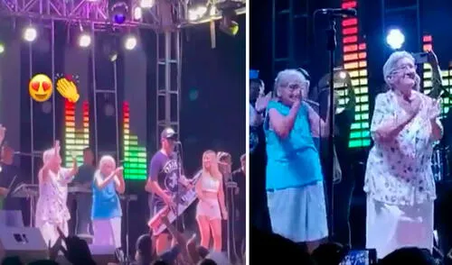 Los asistentes de una fiesta patronal se emocionaron cuando vieron que las mujeres estaban en el escenario para demostrar su talento. Foto: captura de Facebook Los asistentes de una fiesta patronal se emocionaron cuando vieron que las mujeres estaban en el escenario para demostrar su talento. Foto: captura de Facebook