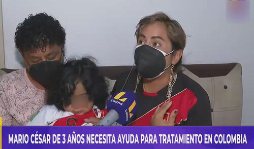 Familia pide ayuda para llegar a la meta e ir a Colombia por el tratamiento de su hijo. Foto: captura de Latina Familia pide ayuda para llegar a la meta e ir a Colombia por el tratamiento de su hijo. Foto: captura de Latina