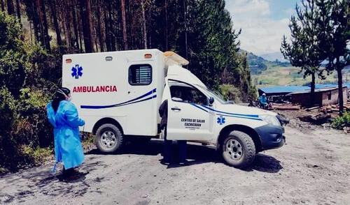 Ambulancia de Cachicadán traslado a heridos. Foto: Radar Informativo Quiruvilca