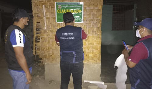 Local no contaba con la autorización para funcionar bajo ese rubro. Foto: Municipalidad Distrital de Olmos.