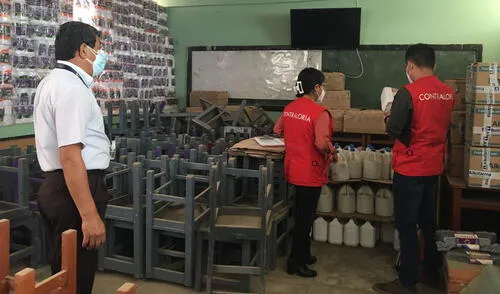 Auditores inspeccionaron los ambientes del plantel educativo. Foto: La República Auditores inspeccionaron los ambientes del plantel educativo. Foto: La República