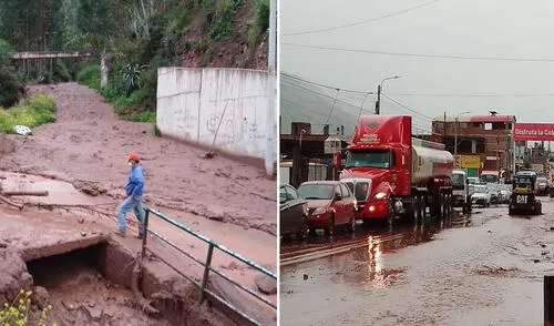 La pista quedó cubierta de lodo y piedras. Foto: Aliana Chihuantito