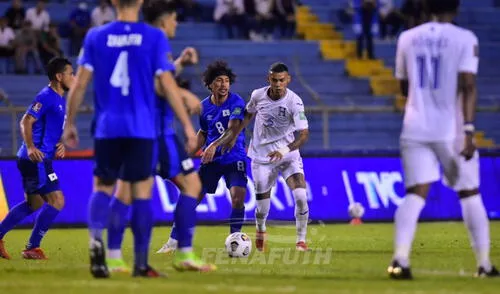 Selección de Honduras en el duelo ante El Salvador. Foto: Twitter Selección de Honduras