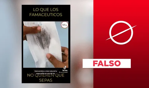 No, no es cierto que insertar hojas dentro de la mascarilla permite inhalar oxígeno puro. Fuente: Captura LR, Facebook.