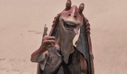 Jar Jar Binks es uno de los personajes más odiados por los y las fans de Star Wars. Foto: Disney