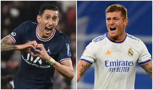 Ángel di María y Toni Kroos intentarán ser protagonistas en este duelo por Champions League. Foto: composicón LR/AFP
