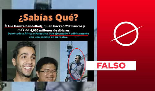 Es falso que hacker Hamza Bendelladj fue ahorcado tras su detención en 2013. Foto: composición.