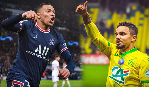 A mitad de semana, PSG venció a Real Madrid con gol de Mbappe en el Parque de los Príncipes. Foto: composición LR/AFP/Nantes A mitad de semana, PSG venció a Real Madrid con gol de Mbappe en el Parque de los Príncipes. Foto: composición LR/AFP/Nantes