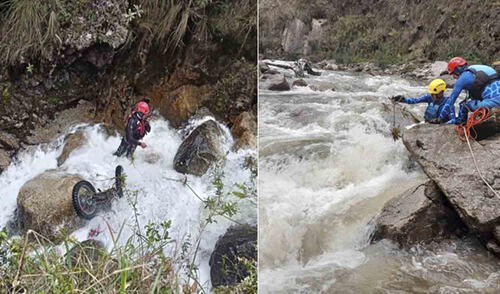 El cuerpo fue arrastrado varios metros hacia una zona accidentada. Foto: PNP