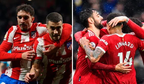 Atlético Madrid y Manchester United se verán las caras en el Wanda. Foto: EFE