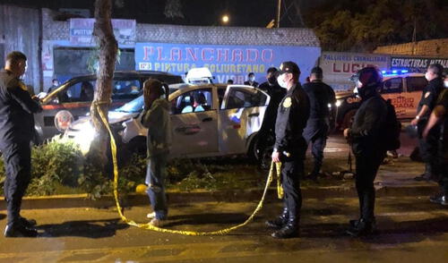 Policía llegó a la escena del crimen para acordonar el área. Foto: Pampas de Jaguey