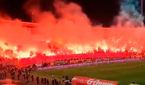 Marco espectacular en el clásico serbio entre Estrella Roja y Partizán. Foto: captura ESPN