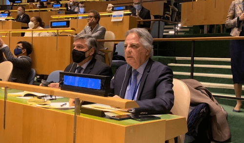 Manuel Rodríguez Cuadros representó a Perú en la Asamblea General de las Naciones Unidas. Foto: Twitter de Manuel Rodríguez Cuadros