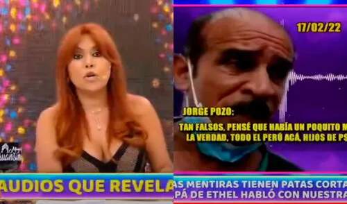 Magaly Medina desmiente a Jorge Pozo y difunde los insultos que le propinó. Foto: captura/ATV Magaly Medina desmiente a Jorge Pozo y difunde los insultos que le propinó. Foto: captura/ATV