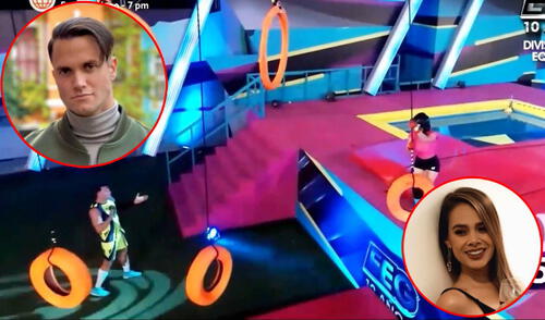 Fabio Agostini y Jossmery Toledo ahora trabajan juntos en Esto es guerra. Foto: composición/ captura de América TV/ Instagram