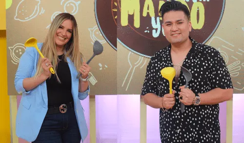 Cassandra Sánchez de Lamadrid y Deyvis Orosco juntos en el programa En esta cocina… mando yo. Foto: Difusión América TV Cassandra Sánchez de Lamadrid y Deyvis Orosco juntos en el programa En esta cocina… mando yo. Foto: Difusión América TV