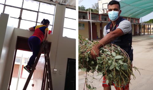 Esta actividad se realizó en retribución a la ayuda que en días previos brindó el director del colegio de la comunidad extranjera. Foto: Cáritas Chiclayo