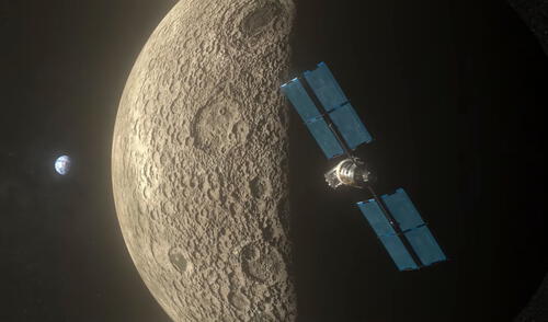La Fuerza Espacial de Estados Unidos pretende enviar un satélite que patrulle el espacio cislunar. Foto: captura de Youtube / Air Force Laboratory