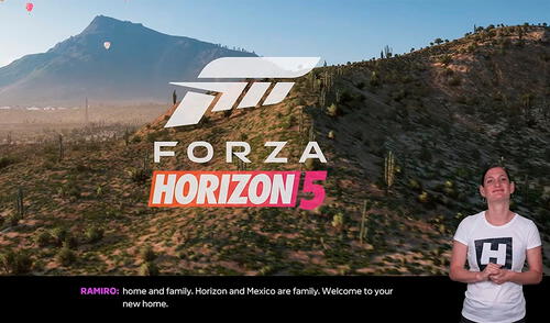 Tiene soporte para el lengua de señas americano y británico. Foto: Forza Horizon Tiene soporte para el lengua de señas americano y británico. Foto: Forza Horizon