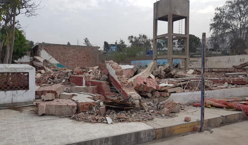 Colegio Fe y Alegría 3 fue demolido ante riesgo de colapso. Foto: URPI-LR