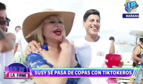 Susy Díaz fue al sur con un grupo de jóvenes colombianos para aumentar la cantidad de seguidores. Foto: ATV.