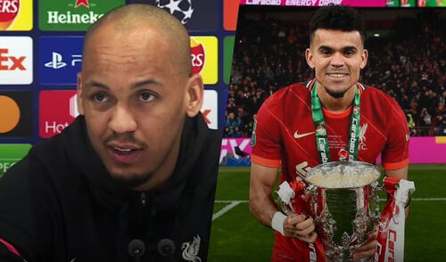 Fabinho habló del buen rendimiento de Luis Díaz. Foto: composición/captura/Luis Díaz