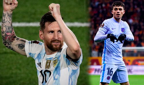 Pedri marcó un tremendo gol en la Europa League. Foto: composición AFP/Barcelona