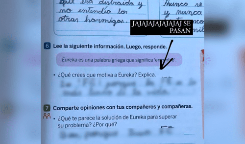 La respuesta del escolar sacó más de una sonrisa en redes sociales. Foto: captura de Facebook