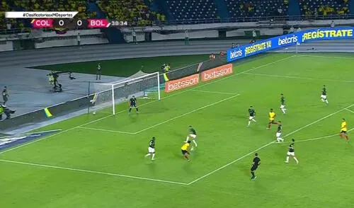 Luis Díaz anotó el 1-0 de Colombia. Foto: captura Movistar Deportes.