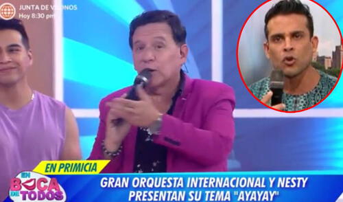 Christian Domínguez no se presentó junto a su orquesta en el set de "En boca de todos". Foto: captura de América TV