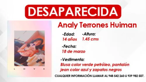 La menor fue al distrito de Picsi a visitar a su abuela y a las 20.00 horas salió a comprar a la tienda sin retornar hasta el día de hoy. Foto: composición LR