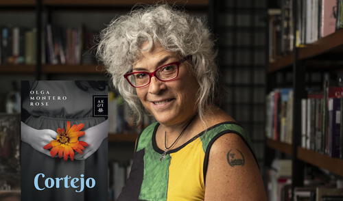 Debut. Olga Montero Rose ha iniciado una narrativa que al parecer continuará. Cortejo debe ser el principio de grandes retos literarios. Foto: composición: La República