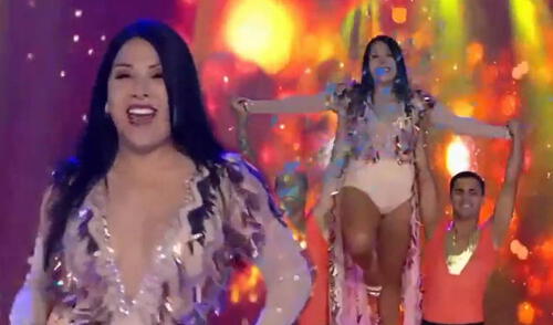 Tula Rodríguez reveló que sintió nervios por su baile. Foto: captura/América Tv Tula Rodríguez reveló que sintió nervios por su baile. Foto: captura/América Tv