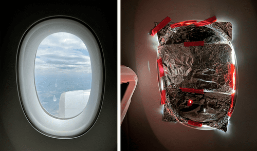 Las imágenes de las ventanas parchadas con papel y cinta sorprendieron a los usuarios en redes. Foto: captura de Twitter Las imágenes de las ventanas parchadas con papel y cinta sorprendieron a los usuarios en redes. Foto: captura de Twitter