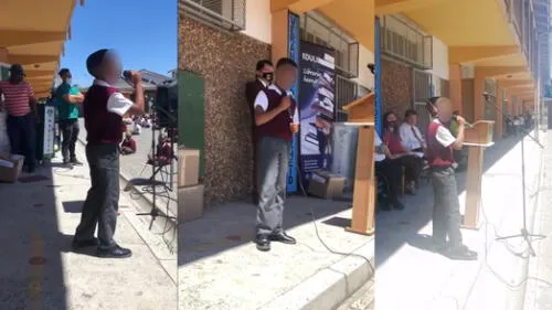 Niño sorprende en la escuela interpretando increíble cover de “Easy on me” de Adele. Foto: captura de Facebook