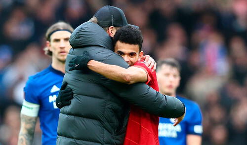 Jürgen Klopp ha reconocido el trabajo de Luis Díaz en más de una ocasión. Foto: EFE