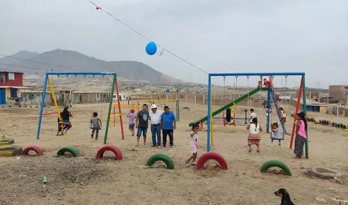 Niños de zona vulnerable podrán interactuar en nuevo parque infantil. Foto: MDEP Niños de zona vulnerable podrán interactuar en nuevo parque infantil. Foto: MDEP