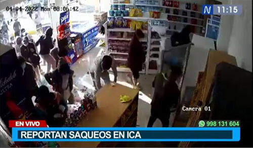 Se registran saqueos en Ica. Video: Canal N