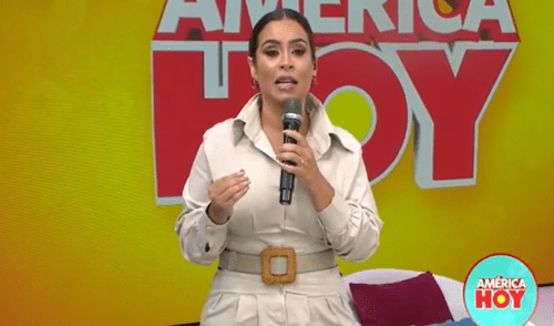 Ethel Pozo comentó que el menú del día en "América hoy" sería  croquetas de arvejas con mollejitas guisadas. Foto: captura América TV