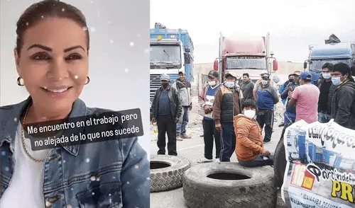 Gisela Valcárcel se pronuncia ante el paro de transportistas. Foto: Composición LR / Instagram / GLR.
