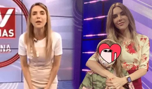 Juliana Oxenford se dirigió a su pequeña hija mientras se emitía el noticiero "Al estilo Juliana" por ATV. Foto: composición/captura ATV/Instagram